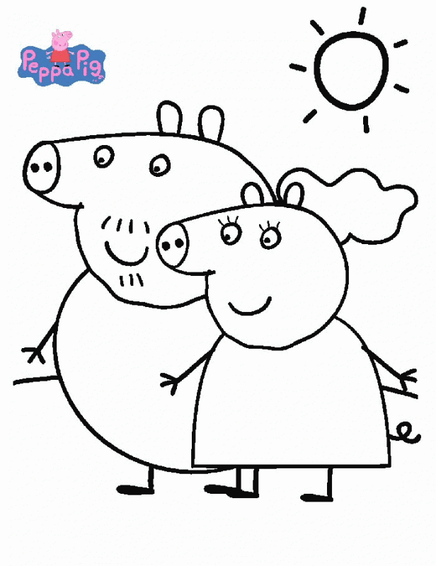 Świnka Peppa (Peppa Pig) - Kolorowanki, Czas Dzieci