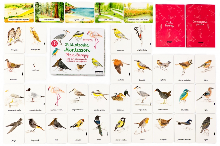 Biblioteczka Montessori. Ptaki Europy