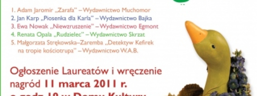 Nominacje do Nagrody Literackiej "Zielona Gąska 2010"
