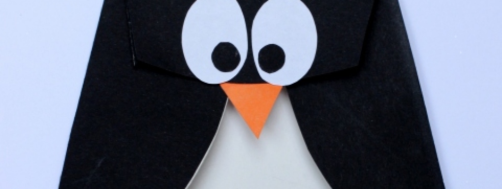 Pingwin z talerza papierowego