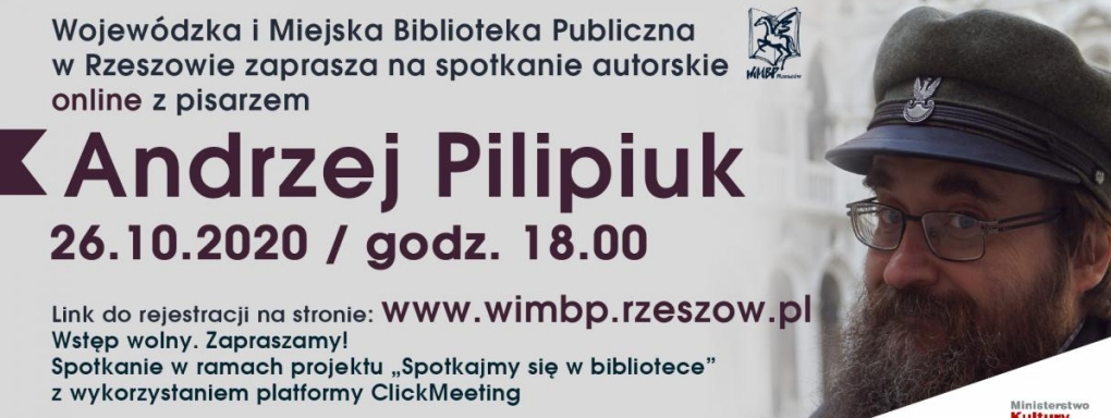 Spotkanie online z pisarzem Andrzejem Pilipiukiem