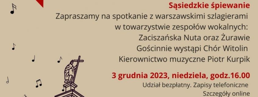 Spotkanie z piosenką: Szlagiery starej Warszawy