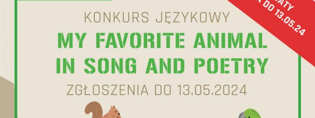 Angielski konkurs językowym "My favorite animal in song and poetry"