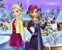Zimowe ubieranki Elsy i Anny