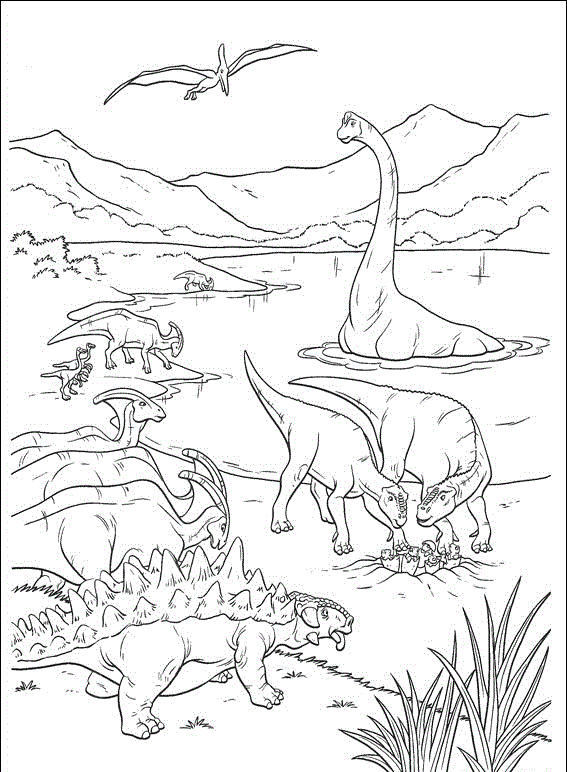 Dinozaur   Kolorowanki, Czas Dzieci